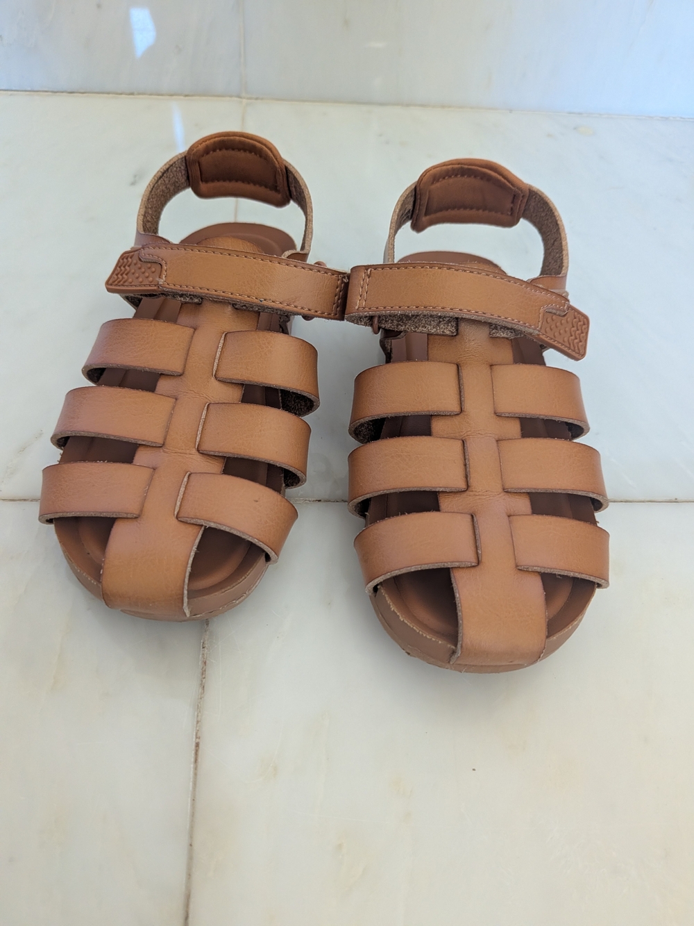 Cat & Jack Tan Gladiator-Style Kids Sandals